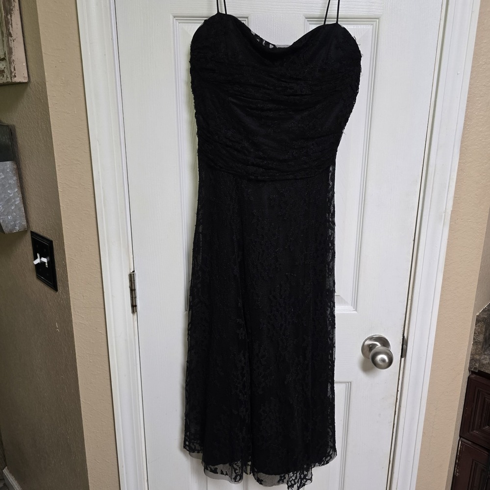Jessica Howard Black Lace Fit and Flare Lined Tea Dress Size 12 Missy‎